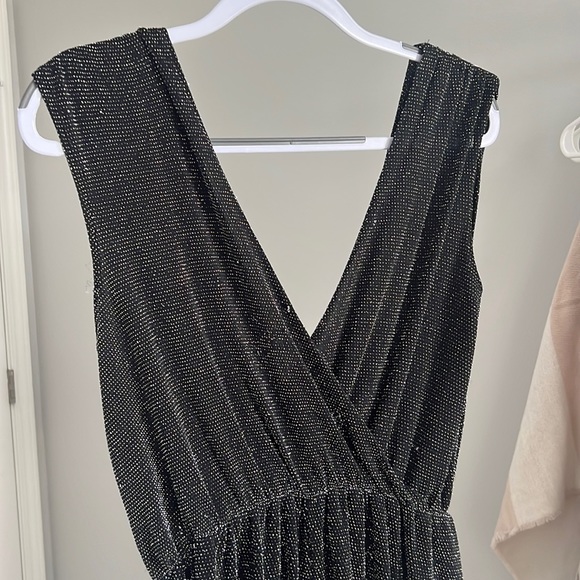 Black and silver sparkly romper - perfect for a night out! Side M - Picture 2 of 5
